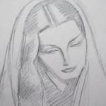 HENRYK BERLEWI, Woman with Long Hair, 1955