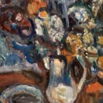 PINCHUS KRÉMÈGNE, Still Life with Basket, Jug and Fruits, circa 1948