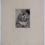 MARC CHAGALL, When Abdullah got the Net Ashore…, from: Four Tales from the Arabian Nights, 1948