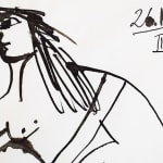 PABLO PICASSO, Caricature of General de Gaulle and Two Women, from: Series 347| Caricature du général de Gaulle et deux...