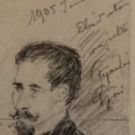 GYOZO GYARFAS, Portrait of a Man Smoking, 1905