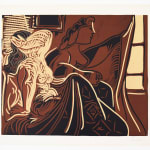 PABLO PICASSO, Caricature of General de Gaulle and Two Women, from: Series 347| Caricature du général de Gaulle et deux...