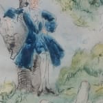 LOUIS ICART, Meadow Maiden from "La Nuit et le Moment", 1946