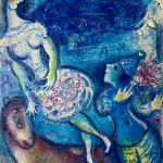 MARC CHAGALL, When Abdullah got the Net Ashore…, from: Four Tales from the Arabian Nights, 1948
