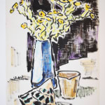 KARL SCHMIDT-ROTTLUFF, Vase with Yellow Flowers and Seasnail Shell | Vase mit gelben Bluten und Meeresschnecken, circa 1965-69
