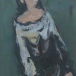 MOSHE MOKADY, Portrait of a Girl (Recto) / Study for figures (Verso)