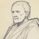 MIHÁLY VON MUNKÁCSY, Nude / Sketch for the Portrait of Franz Liszt, circa 1890