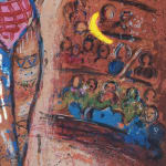 MARC CHAGALL, When Abdullah got the Net Ashore…, from: Four Tales from the Arabian Nights, 1948