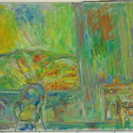 PINCHUS KRÉMÈGNE, Still Life with Basket, Jug and Fruits, circa 1948