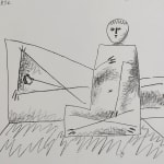 PABLO PICASSO, Caricature of General de Gaulle and Two Women, from: Series 347| Caricature du général de Gaulle et deux...