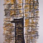 YO MARCHAND, Abstract Composition in Black and Yellow, 1975
