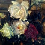 LUDWIG BLUM, Vase with Roses on a Table, 1931