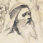 MIHÁLY VON MUNKÁCSY, Nude / Sketch for the Portrait of Franz Liszt, circa 1890