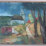 ADOLPHE FEDER, Village Landscape with Carriage, ca. 1930