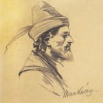 MIHÁLY VON MUNKÁCSY, Nude / Sketch for the Portrait of Franz Liszt, circa 1890