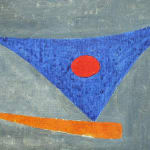 ANTAL BIRÓ, Red and Blue Composition, 1963