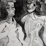 PABLO PICASSO, Caricature of General de Gaulle and Two Women, from: Series 347| Caricature du général de Gaulle et deux...