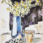 KARL SCHMIDT-ROTTLUFF, Vase with Yellow Flowers and Seasnail Shell | Vase mit gelben Bluten und Meeresschnecken, circa 1965-69