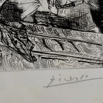 PABLO PICASSO, Caricature of General de Gaulle and Two Women, from: Series 347| Caricature du général de Gaulle et deux...
