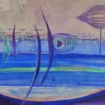 JUNKO FRANK, Surrealist Horizon with Green Sphere, 1970
