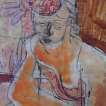 JOACHIM WEINGART, Seated Woman with Flowery Hat, ca. 1925