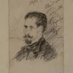 GYOZO GYARFAS, Portrait of a Man Smoking, 1905