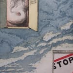 HANK LAVENTHOL, Surrealistic Composition with Woman's Breast and Stop sign, 1973