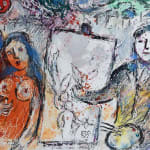 MARC CHAGALL, When Abdullah got the Net Ashore…, from: Four Tales from the Arabian Nights, 1948