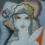 BÉLA KÁDÁR, Woman with Blue Necklace, circa 1930