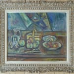 PINCHUS KRÉMÈGNE, Still Life with Basket, Jug and Fruits, circa 1948