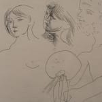PABLO PICASSO, Caricature of General de Gaulle and Two Women, from: Series 347| Caricature du général de Gaulle et deux...