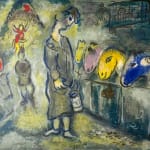MARC CHAGALL, When Abdullah got the Net Ashore…, from: Four Tales from the Arabian Nights, 1948