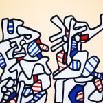 JEAN DUBUFFET, Galloping Race, from: Fables | Course la galope: Fables, 1976