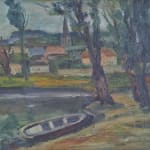 ADOLPHE FEDER, Village Landscape with Carriage, ca. 1930