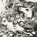 MARC CHAGALL, When Abdullah got the Net Ashore…, from: Four Tales from the Arabian Nights, 1948