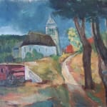 ADOLPHE FEDER, Village Landscape with Carriage, ca. 1930
