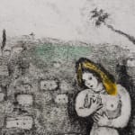 MARC CHAGALL, When Abdullah got the Net Ashore…, from: Four Tales from the Arabian Nights, 1948