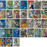MARC CHAGALL, When Abdullah got the Net Ashore…, from: Four Tales from the Arabian Nights, 1948