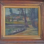 ADOLPHE FEDER, Village Landscape with Carriage, ca. 1930