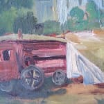 ADOLPHE FEDER, Village Landscape with Carriage, ca. 1930