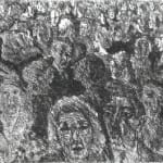 JEAN AUGUSTE GAUDIN, La Foule, Etude de Nuit