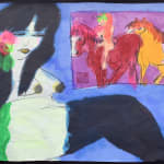 WALASSE TING, Reclining Woman with Horse Riders