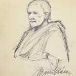 MIHÁLY VON MUNKÁCSY, Nude / Sketch for the Portrait of Franz Liszt, circa 1890