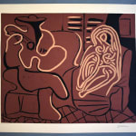 PABLO PICASSO, Caricature of General de Gaulle and Two Women, from: Series 347| Caricature du général de Gaulle et deux...