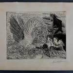 PABLO PICASSO, Caricature of General de Gaulle and Two Women, from: Series 347| Caricature du général de Gaulle et deux...