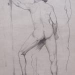 YACOV EISENBERG, Standing Nude Male from the Back, 1922