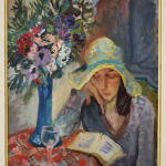 JACQUES CHAPIRO, Woman in an Interior Reading a Book, ca. 1930-1940's