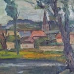 ADOLPHE FEDER, Village Landscape with Carriage, ca. 1930