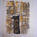 YO MARCHAND, Abstract Composition in Black and Yellow, 1975