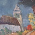 ADOLPHE FEDER, Village Landscape with Carriage, ca. 1930